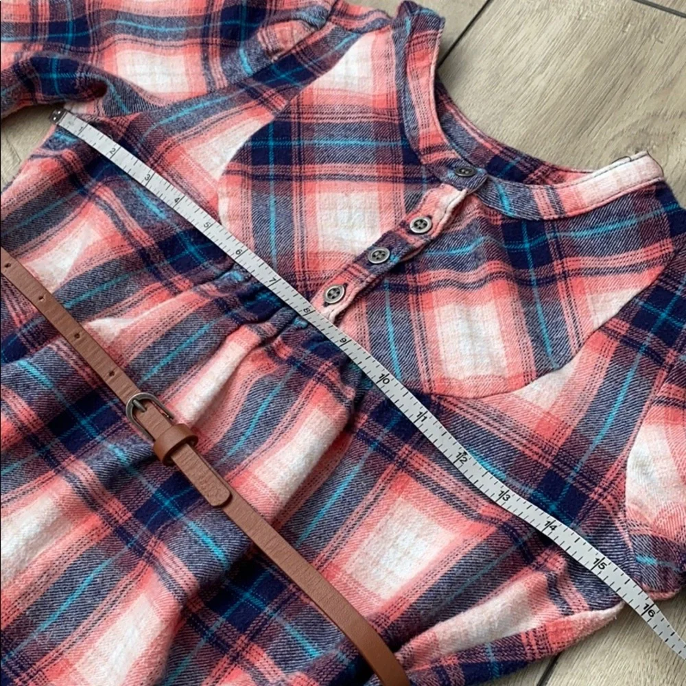 Paper Doll Girl Plaid Flannel Dress Size 10